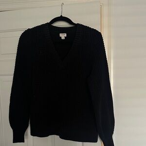 J. Crew women’s V-Neck Black Sweater